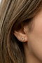 Heliophilia Silver Pendientes de Plata de Ley 925 con Recubrimiento de Oro y Circón
